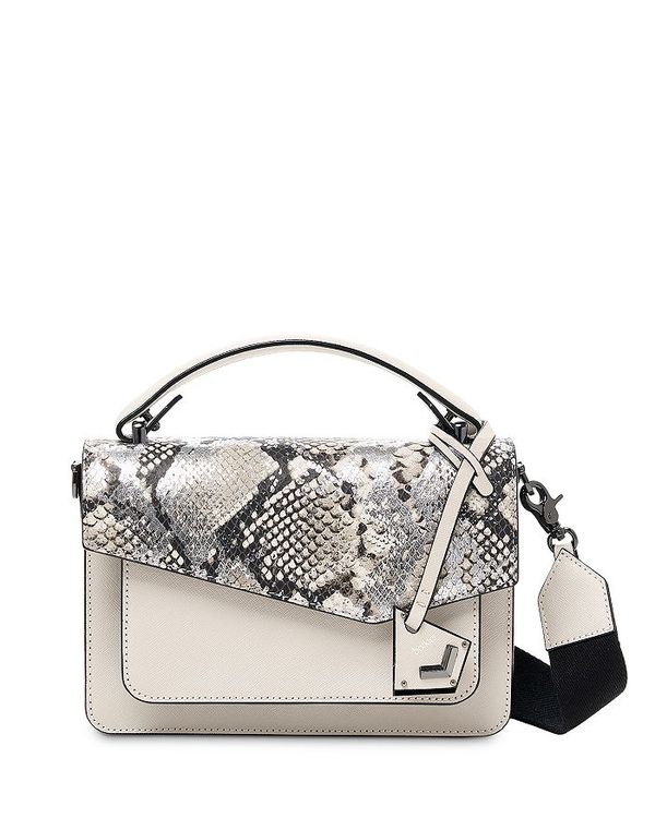激安特価 ボトキエ レディース ショルダーバッグ バッグ Cobble Hill Mini Metallic Snake Print Leather Crossbody Ivory Snake Gunmetal Revida 店 独創的 Crm Csc Gob Ec
