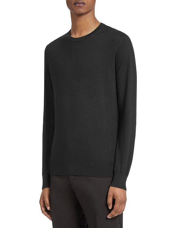 ゼニア メンズ アウター 編み物・スウェーター 労働者の一団のど首 スウェーター Zegna Cashseta Light Crewneck Sweater Black 黒いこと