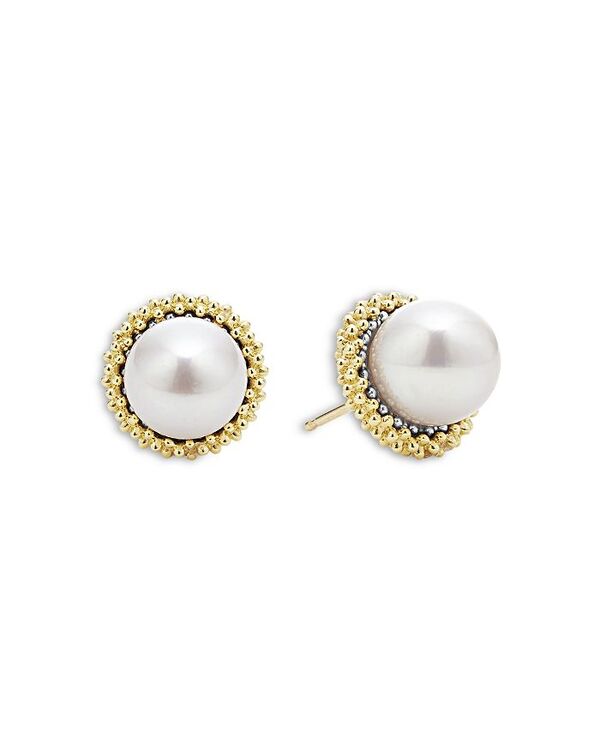 ラゴス レディース アクセサリー ピアス・イヤリング LAGOS 18K Yellow Gold & Sterling Silver Luna Cultured Freshwater Pearl Stud Earrings White/Gold ホワイト