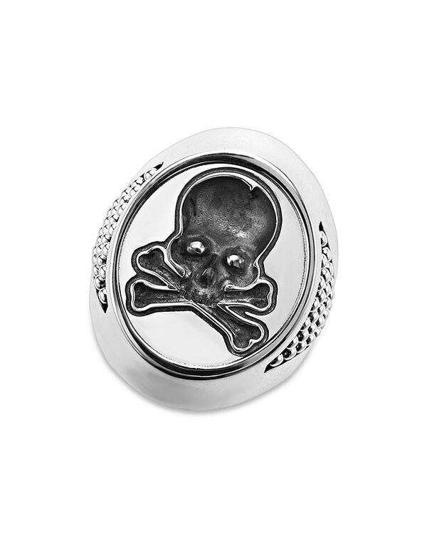 ラゴス メンズ アクセサリー リング LAGOS Men Sterling Silver Anthem Skull Signet Ring - 100% Exclusive Silver シルバー