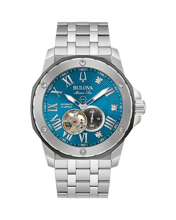 ブロバ レディース アクセサリー 腕時計 Bulova Marc Anthony Marine Star Watch 45mm Blue/Silver ブルー