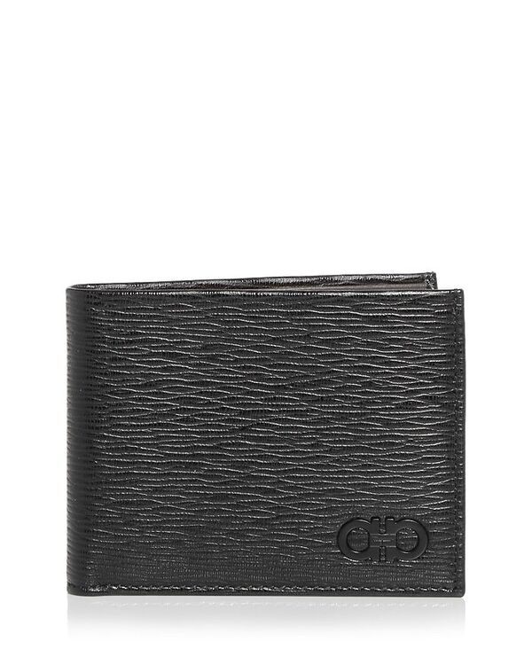 サルヴァトーレ フェラガモ メンズ アクセサリー 財布 レザー Salvatore Ferragamo Revival Leather Bifold Wallet Nero
