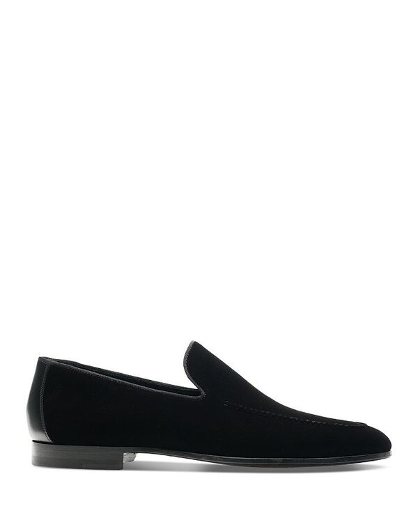 マグナーニ メンズ シューズ スリッポン・ローファー 天鵞絨 置き目毛皮 Magnanni Men\u0027s Alexis Velvet Slip On Loafers Black 黒いこと