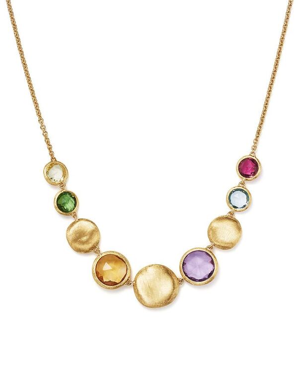 マルコ ビチェゴ レディース アクセサリー ネックレス・チョーカー・ペンダントトップ レース Marco Bicego 18K Yellow Gold Jaipur Multi Gemstone Small Bead Collar Necklace 16.5\