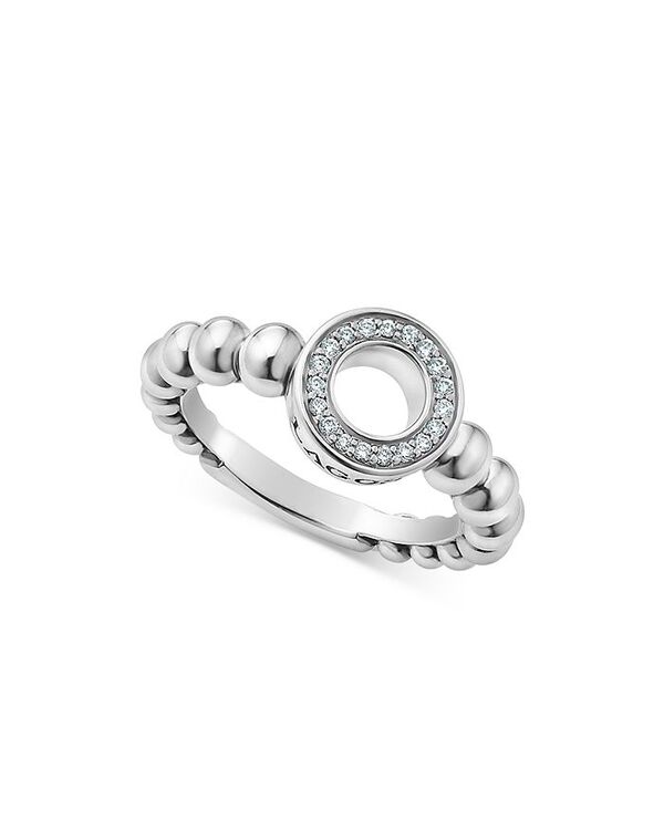 ラゴス レディース アクセサリー リング LAGOS Sterling Silver Caviar Spark Diamond Ring Silver シルバー