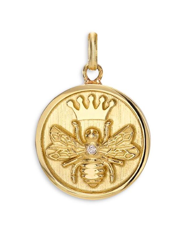 ゾエレフ レディース アクセサリー ネックレス・チョーカー・ペンダントトップ Zoe Lev 14K Yellow Gold Diamond Queen Bee Medallion Pendant Gold ゴールド