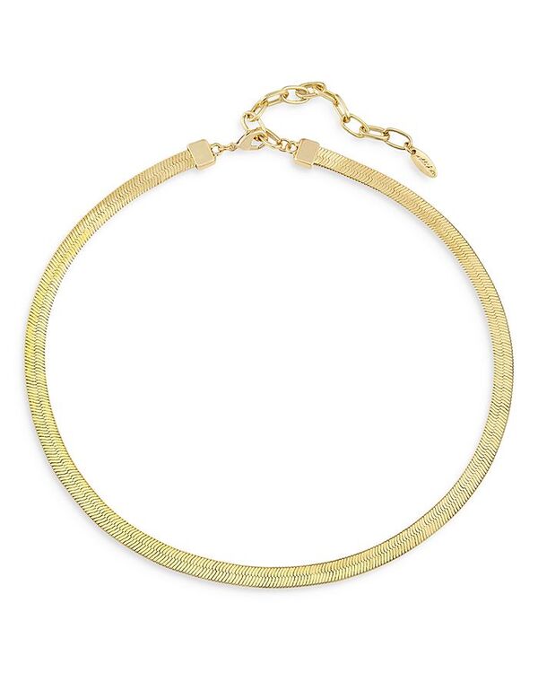 エティカ レディース アクセサリー ネックレス・チョーカー・ペンダントトップ レース Ettika Brooklyn Flat 18k Gold Plated Snake Chain Necklace 15.5\