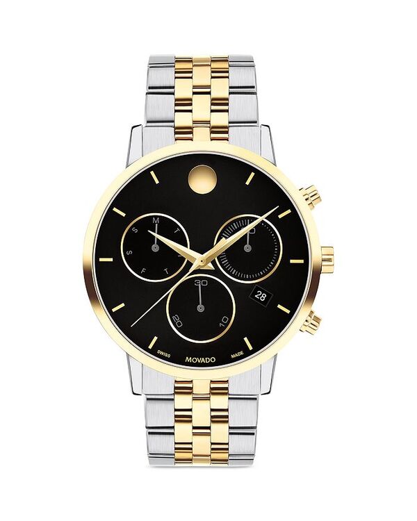 モバド レディース アクセサリー 腕時計 Movado Museum Classic Chronograph 42mm Black/Two-Tone ブラック