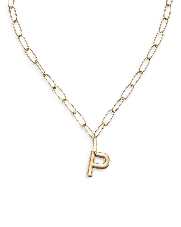 エティカ レディース アクセサリー ネックレス・チョーカー・ペンダントトップ レース Ettika Paperclip Link Chain Initial Pendant Necklace in 18K Gold Plated 18\