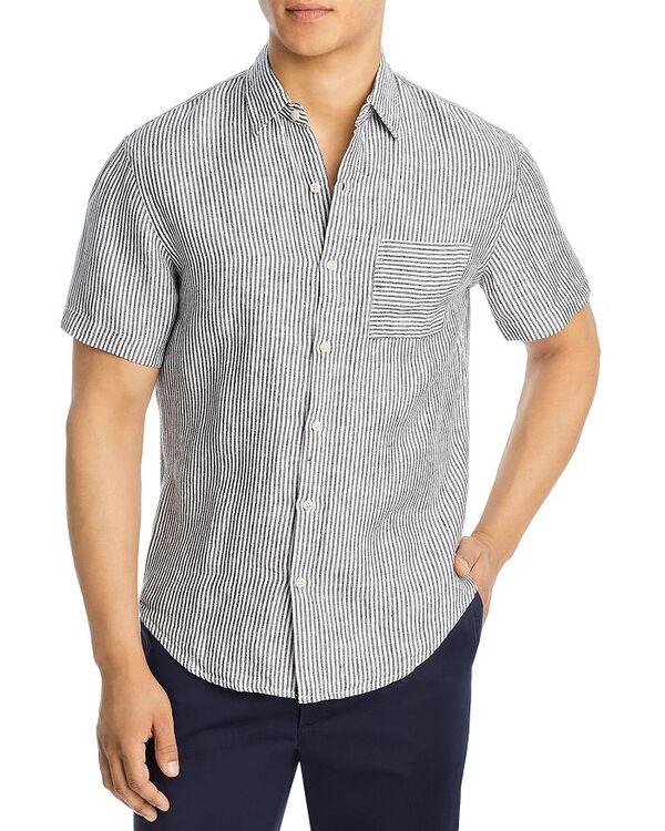 アレックスクレーン メンズ トップス シャツ レギュラーフィット リネン Alex Crane Ola Regular Fit Linen Shirt Lines｜ReVida 店