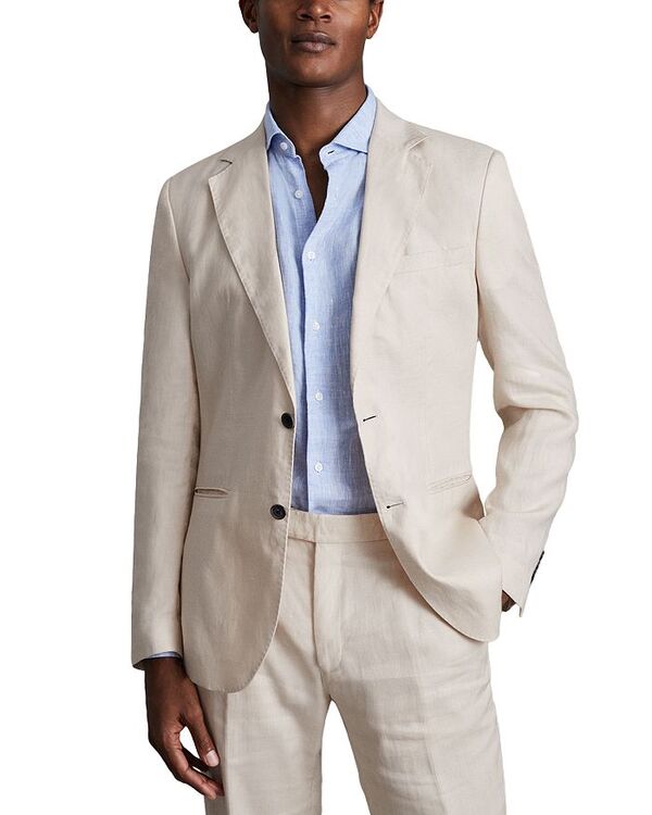 レイス メンズ アウター ジャケット・ブルゾン スリムフィット リネン ジャケット REISS Kin Linen Slim Fit Suit Jacket Stone ストーン|ReVida 店