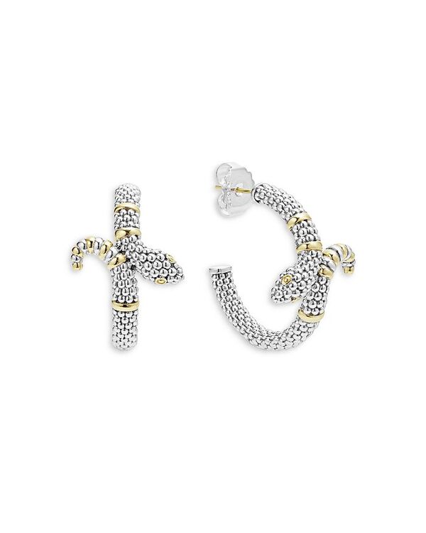 ラゴス レディース アクセサリー ピアス・イヤリング LAGOS 18K Yellow Gold & Sterling Silver Rare Wonders Caviar Bead Snake Hoop Earrings Silver/Gold ゴールド 222,400円