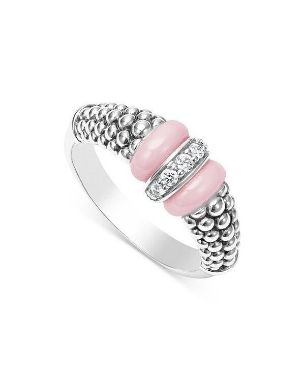 ラゴス レディース アクセサリー リング LAGOS Sterling Silver Pink Caviar Diamond & Pink Ceramic Bead Statement Ring Pink/Silver ピンク