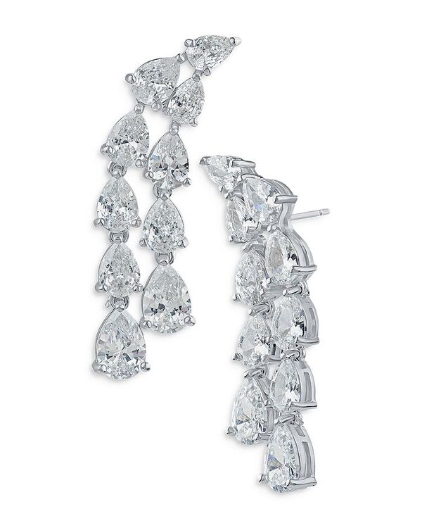 シージーバイケネスジェイレーン レディース アクセサリー ピアス・イヤリング CZ By Kenneth Jay Lane Pearl Waterfall Earrings Silver シルバー