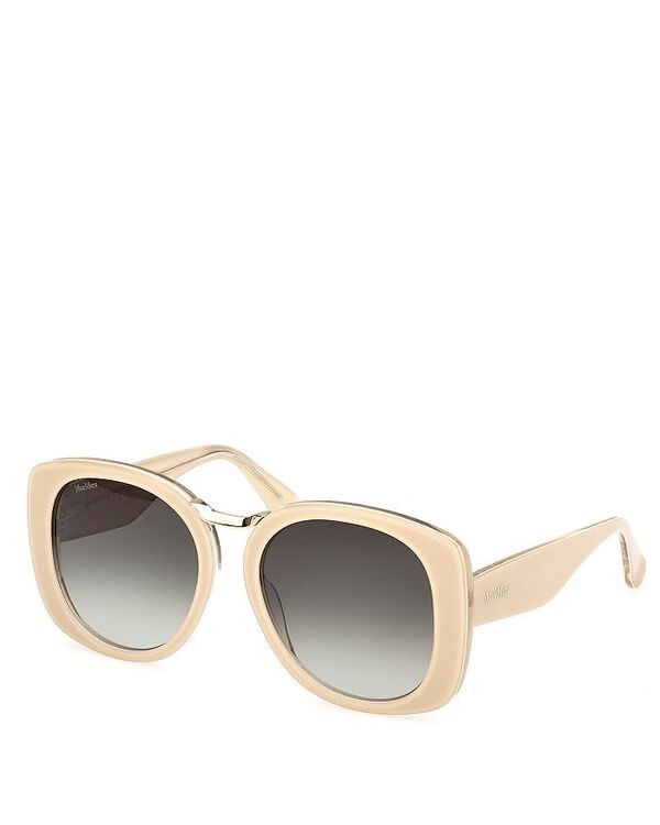 マックスマーラ レディース アクセサリー サングラス・アイウェア Max Mara Bridge Gradient Round Sunglasses 55mm White/Green ホワイト