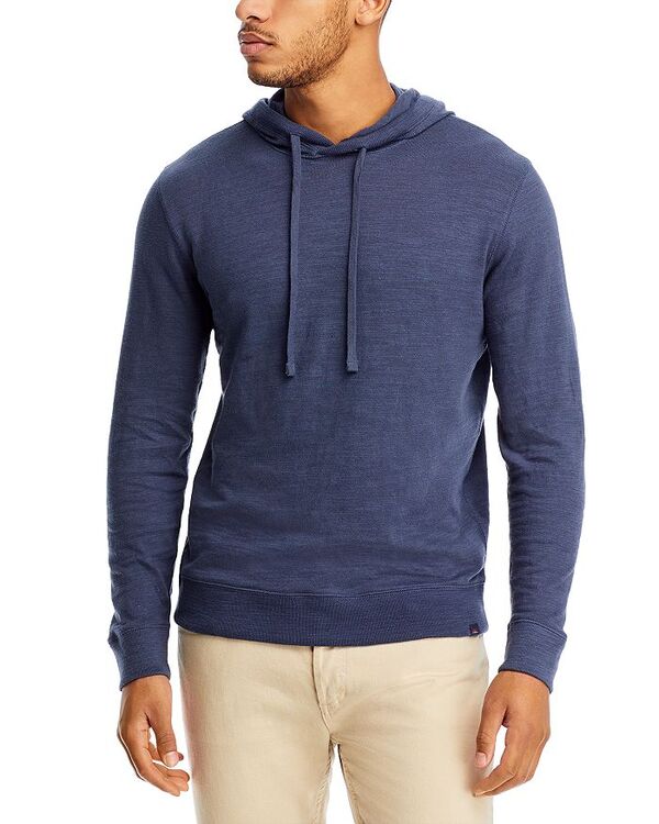 ファレティ メンズ アウター パーカー・スウェット コットン パーカー Faherty Slub Cotton Hoodie Blue Night ブルー｜ReVida 店