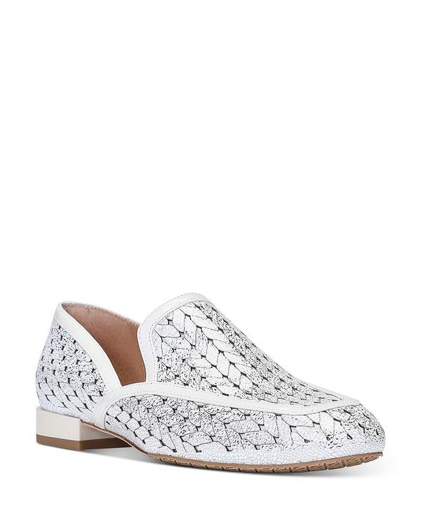 輝く高品質な ドナルドプリネール レディース スリッポン ローファー シューズ Women S Rezza Metallic Woven Leather Loafers Silver 最安値挑戦 Www Caymanislandsrealty Com