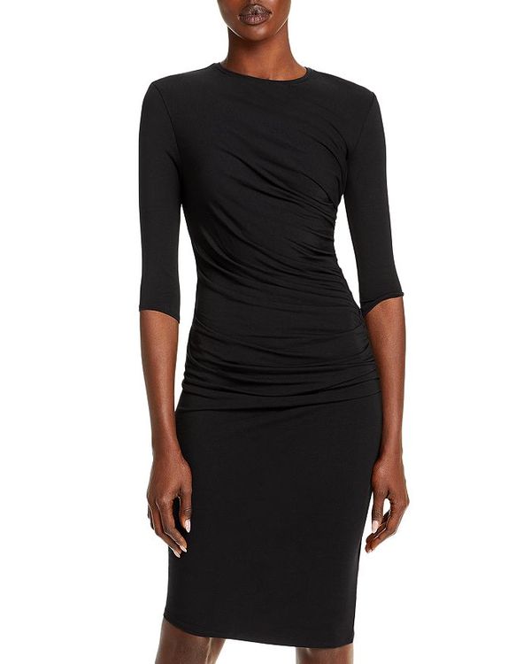 ヘルムート ラング レディース ワンピース トップス Nova Ruched Sheath Dress Blk Painfreepainrelief Com