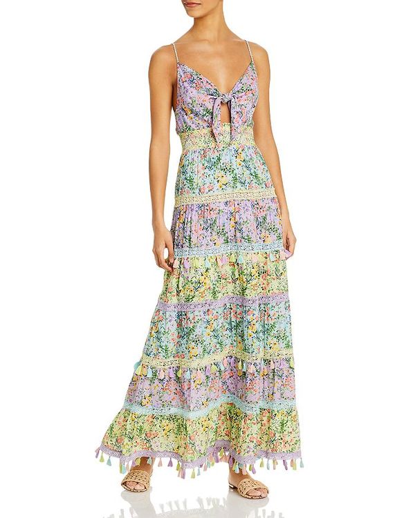 激安特価 楽天市場 アリスアンドオリビア レディース ワンピース トップス Karolina Tie Front Maxi Dress Cstgrdlav Revida 楽天市場店 最新人気 Advance Com Ec