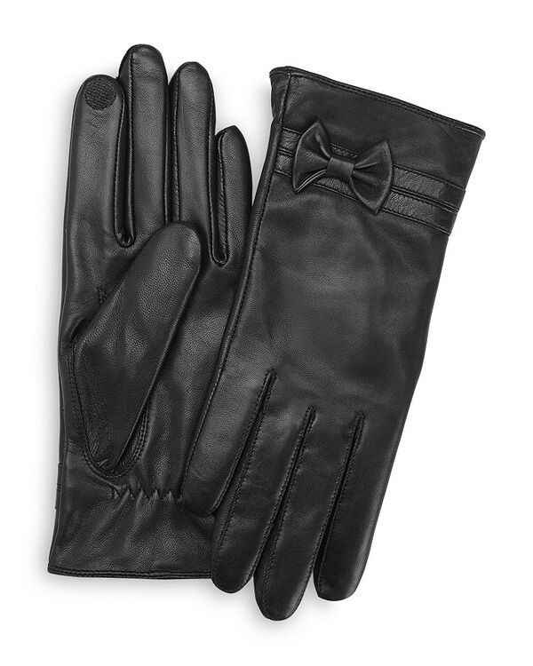 ロイス レディース アクセサリー 手袋 レザー ROYCE New York Lambskin Leather Tech Gloves Black ブラック