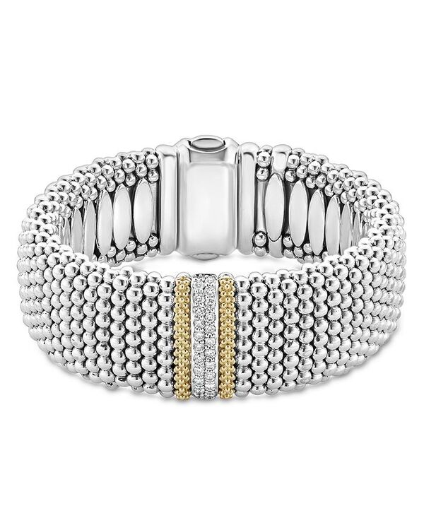 ラゴス レディース アクセサリー ブレスレット・バングル・アンクレット LAGOS 18K Gold & Sterling Silver Diamond Lux Single Station Bracelet 23mm White/Silver ホワイト