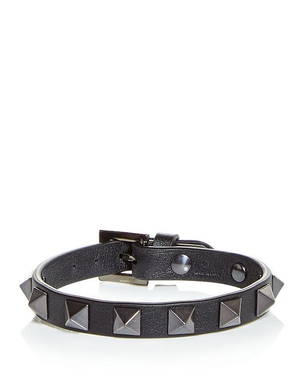 楽天 楽天市場 ヴァレンティノ メンズ ブレスレット バングル アンクレット アクセサリー Valentino Studded Leather Bracelet Black Revida 楽天市場店 開店祝い Araucania En100palabras Com