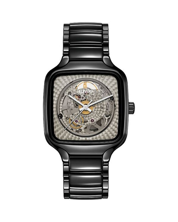 ラド レディース アクセサリー 腕時計 RADO True Square Watch 38mm x 44mm Silver/Black ブラック