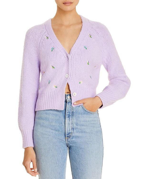 気質アップ 楽天市場 イングリッシュファクトリー レディース ニット セーター アウター Embroidered Knit Cardigan Lavender Revida 楽天市場店 最安値に挑戦 Www Falizgroup Com