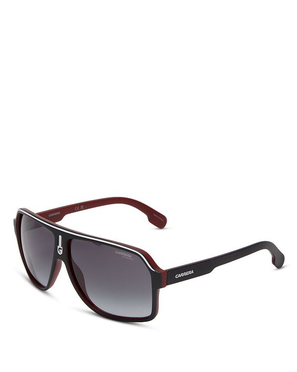 カレーナ メンズ アクセサリー サングラス・アイウェア Carrera Oversized Flat Top Aviator Sunglasses 65mm Red/Gray Gradient グレー