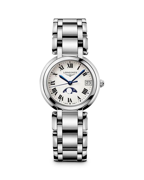 ロンジン レディース アクセサリー 腕時計 Longines PrimaLuna Watch 30mm White/Silver ホワイト