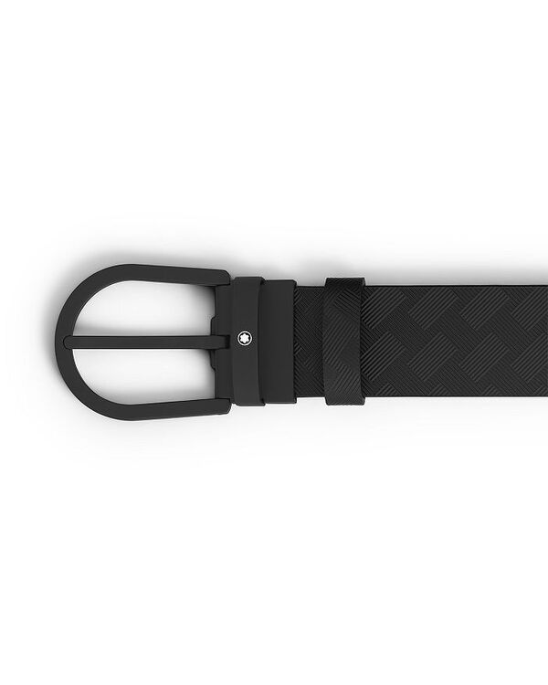 モンブラン メンズ 添え物 三尺帯 なめし革 Montblanc Men\u0027s Extreme 3.0 Leather Horseshoe Buckle Belt Black 黒いこと