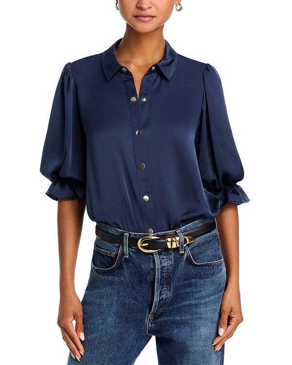 レイミー ブルック レディース トップス シャツ ボディースーツ Ramy Brook Dina Bodysuit Navy Gold ネイビー|ReVida 店