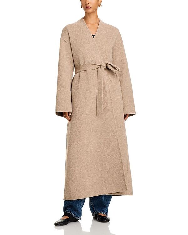 コー レディース アウター コート ウール Wool Blend Wrap Coat Taupe トープ｜ReVida 店