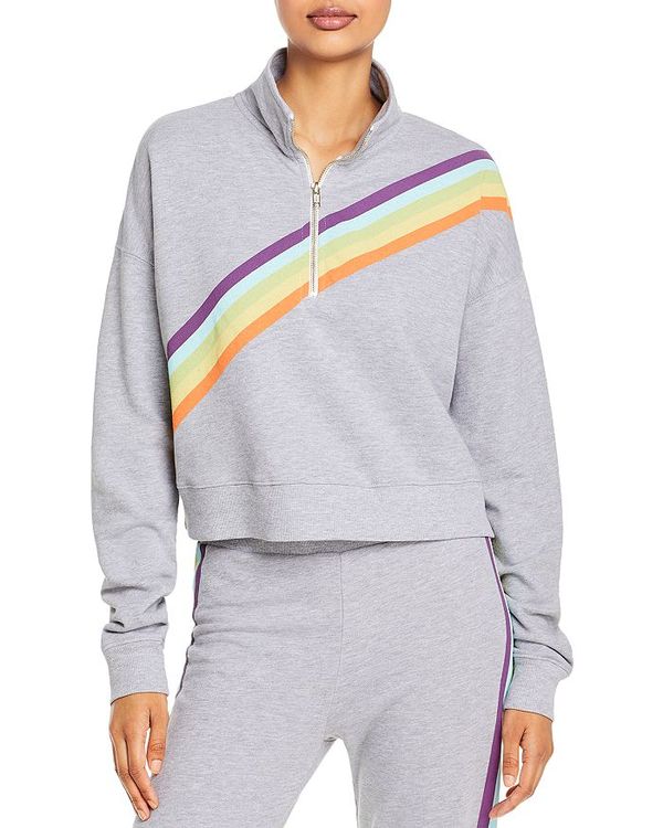 公式の ワイルドフォックス レディース シャツ トップス Rainbow Print Half Zip Sweatshirt Heather 即発送可能 Fiker Org