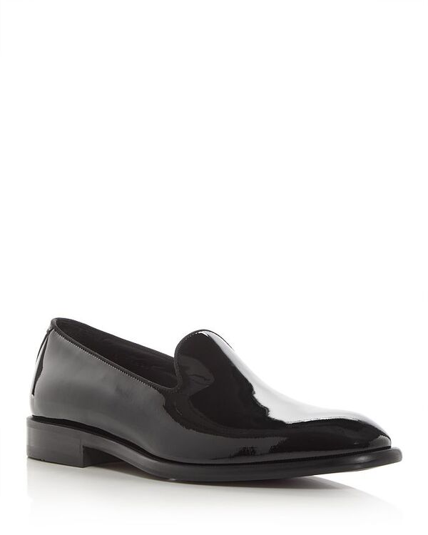 ボス メンズ シューズ スリッポン・ローファー ローファー BOSS Men's Derrek Patent Slip On Formal Loafers Black ブラック