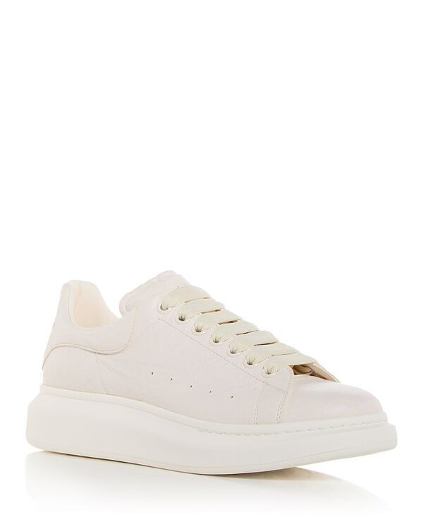 アレキサンダー・マックイーン メンズ シューズ スニーカー レザー Alexander McQUEEN Men's Grainy Leather Oversized Sneaker Off White オフホワイト