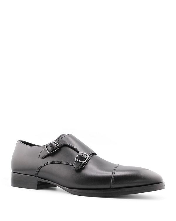 ゴードンラッシュ メンズ シューズ ドレスシューズ モンクストラップ モンク ワンピース キャップ Gordon Rush Men's Brayden Double Buckle Monk Strap Cap Toe Dress Shoes Black ブラック