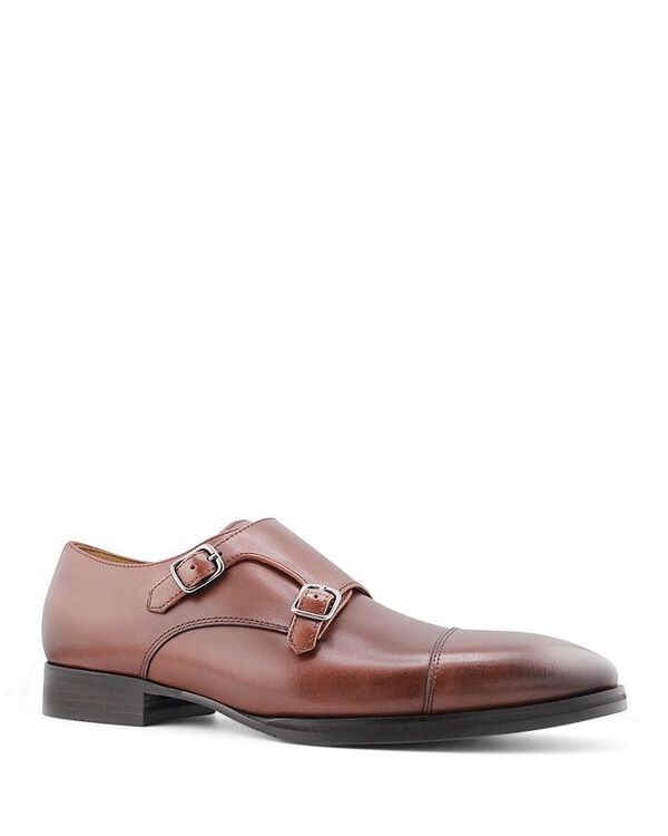ゴードンラッシュ メンズ シューズ ドレスシューズ モンクストラップ モンク ワンピース キャップ Gordon Rush Men's Brayden Double Buckle Monk Strap Cap Toe Dress Shoes Brandy