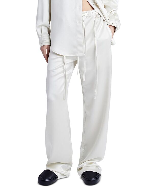 プロエンザ スクーラー レディース ボトムス カジュアルパンツ ワイドレッグ パンツ サテン Proenza Schouler White Label Magnus Satin Wide Leg Pants Enoki|ReVida 店