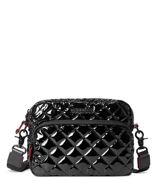 エムジーウォレス レディース バッグ ショルダーバッグ キルティング MZ WALLACE Small Quilted Camera Bag Black Lacquer/Matte Black ブラック