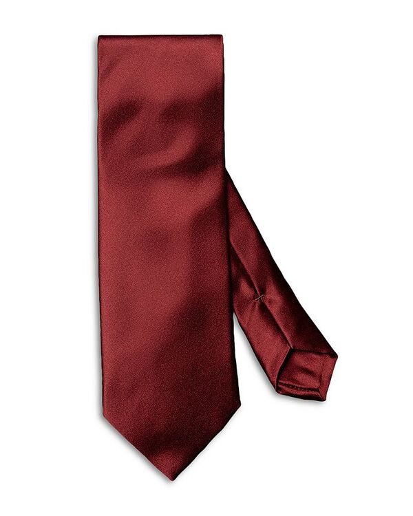 エトン メンズ アクセサリー ネクタイ サテン シルク Eton Solid Satin Silk Tie Red レッド