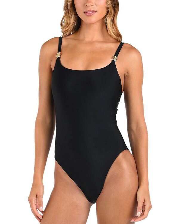 ラジャンス レディース 水着 上下セット L'AGENCE Remi Solid Basic Lingerie One Piece Swimsuit Black ブラック｜ReVida 店