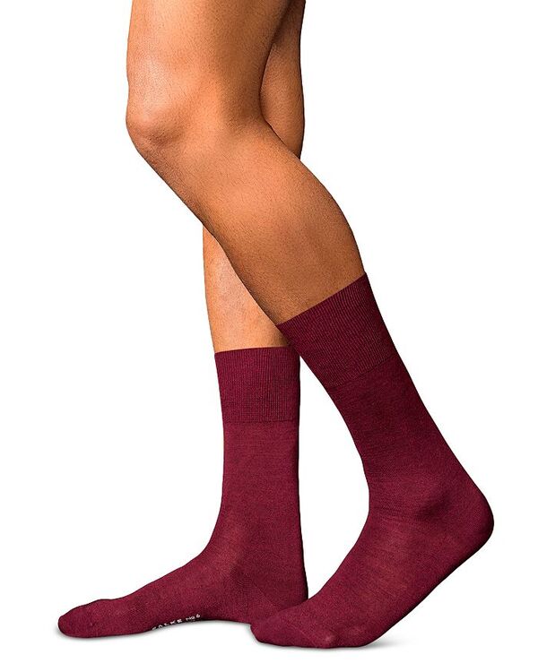 ファルケ メンズ アンダーウェア 靴下 ナイロン ウール シルク Falke No. 6 Merino Wool Silk & Nylon Dress Socks Barolo