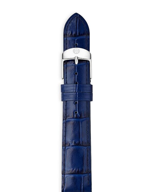 ミッシェル レディース アクセサリー 腕時計 レザー MICHELE Leather Watch Strap 18mm Navy ネイビー