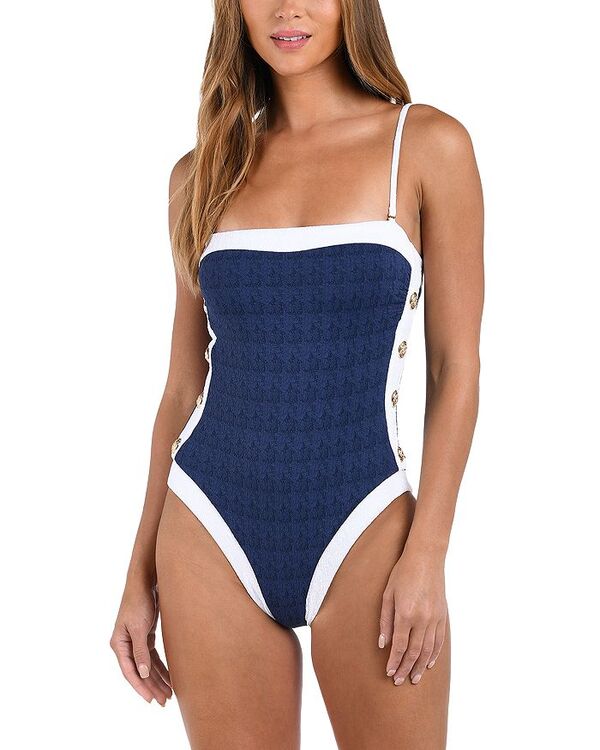 ラジャンス レディース 海水着 上下書き割り L\u0027AGENCE Tory Bandeau One Piece Swimsuit Marine