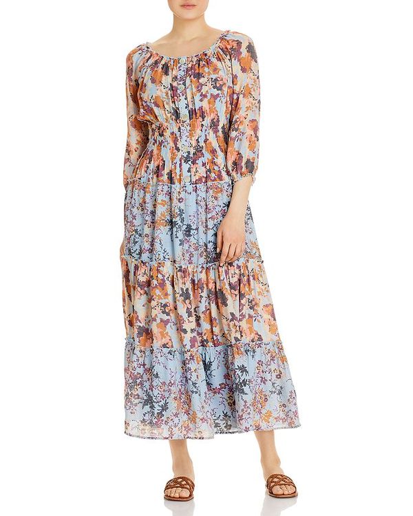 最終値下げ 楽天市場 オリーブヒル レディース ワンピース トップス Mixed Floral Peasant Dress Blue Natural Revida 楽天市場店 驚きの安さ Advance Com Ec