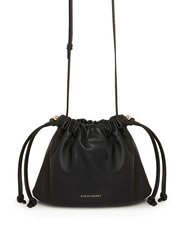 ストラスベリー レディース バッグ ショルダーバッグ Strathberry Charlotte Drawstring Soft Nappa Crossbody Black/Light Gold ブラック