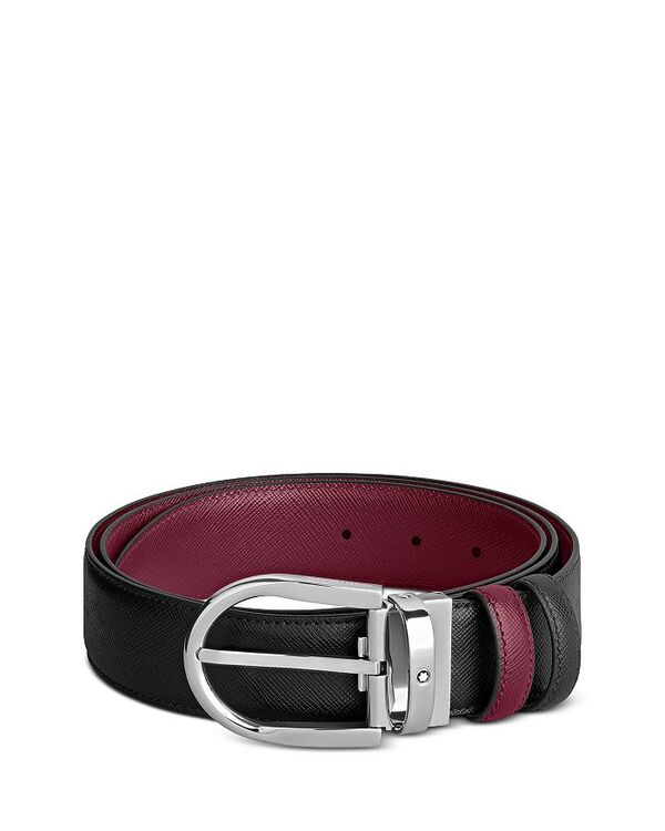 モンブラン メンズ 添え物 三尺帯 なめし革 Montblanc Men\u0027s Reversible Leather Belt Black 黒いこと