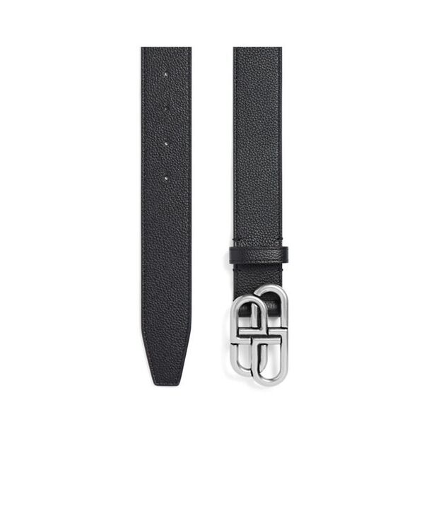 新品 Moncler モンクレール シルバー ロゴバックル ベルト メンズ モンクレール GP×革 ブラック シルバー ロゴバックル ベルト