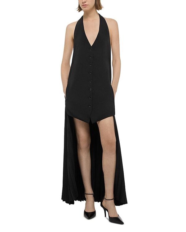ヘルムート ラング レディース トップス ワンピース プリーツ Helmut Lang Pleated High/Low Dress bLACK ブラック｜ReVida 店